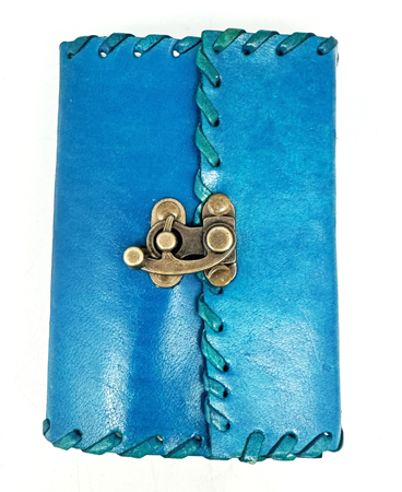 Leather Journal Plain Blue 3.5x5